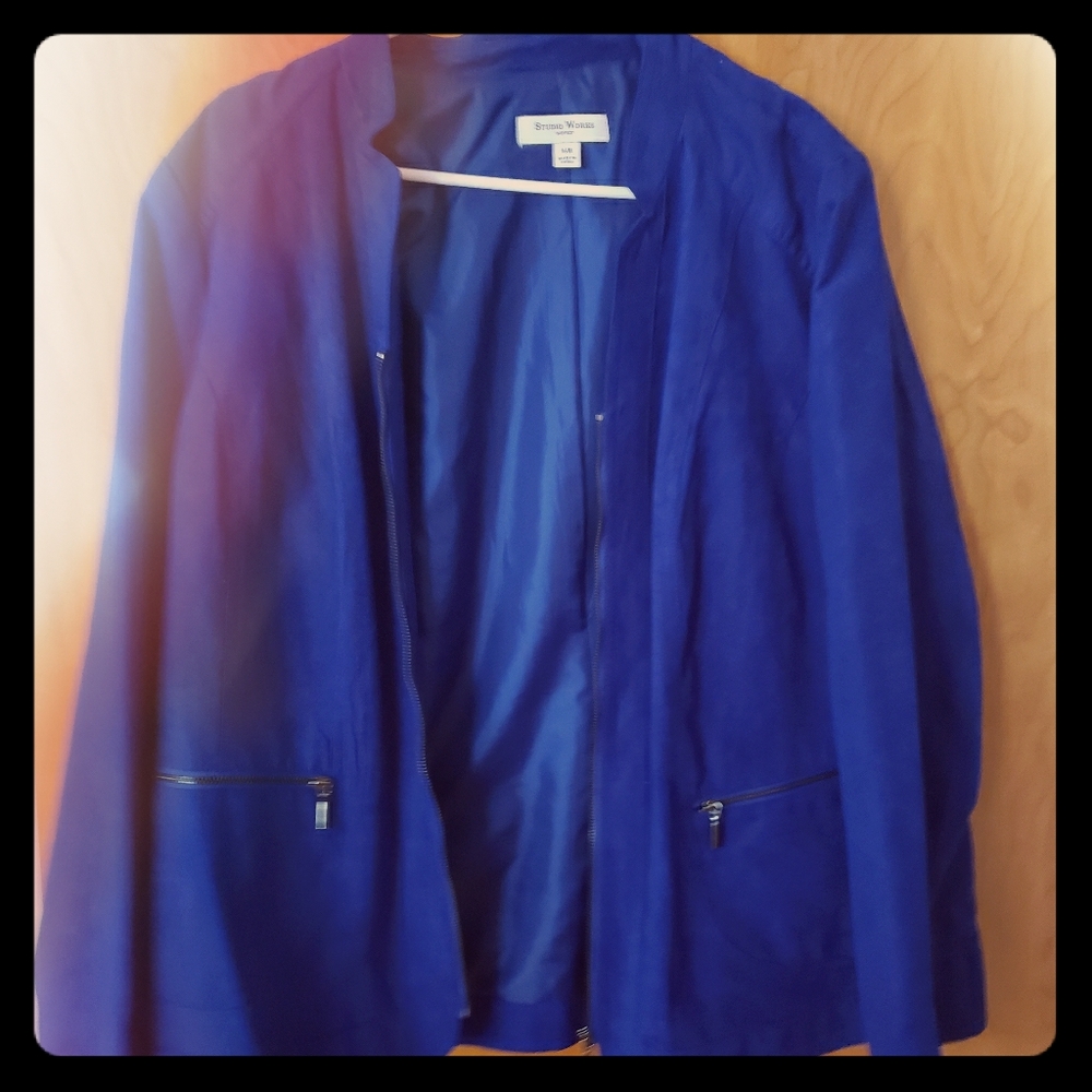 Studio works blue blazer (suede)